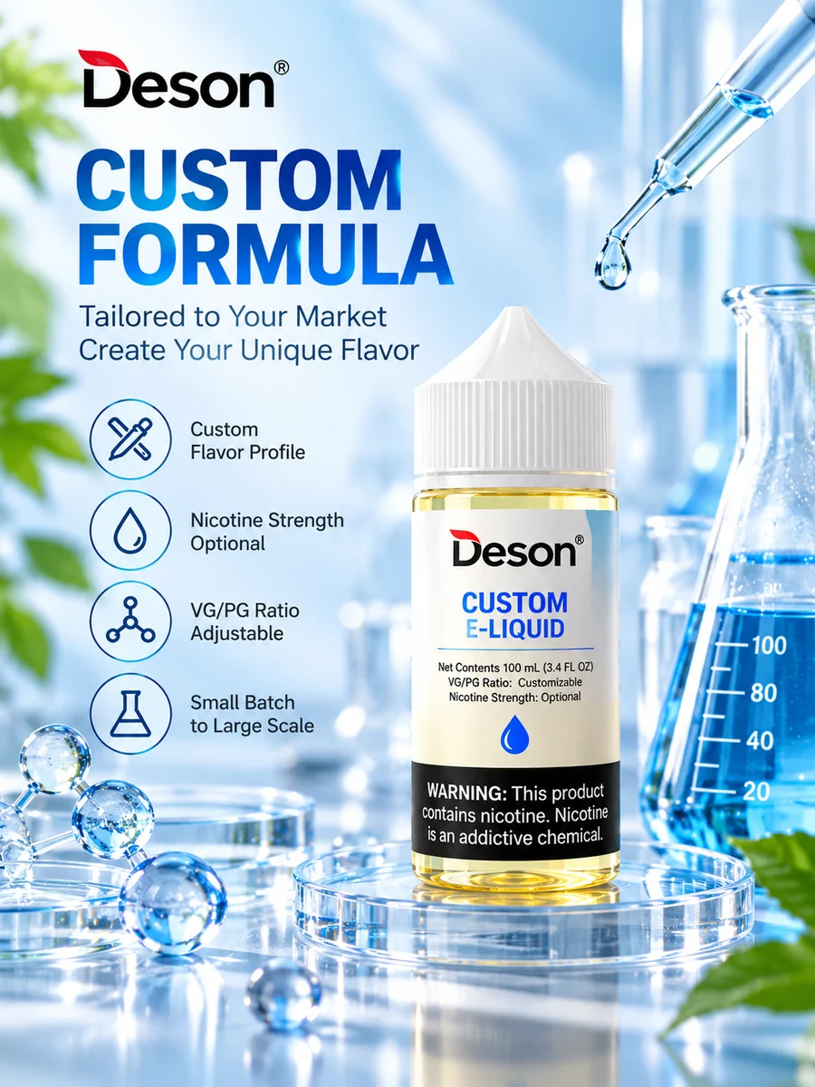 Deson custom e-liquid formulation artwork