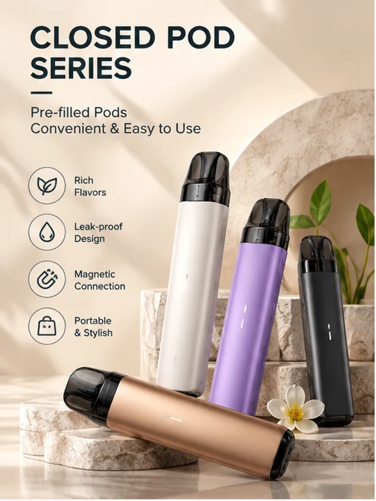 Closed pod device and cartridge artwork